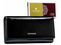 Peterson portfel skóra naturalna czarny PTN 42122-SH BLACK ttst103