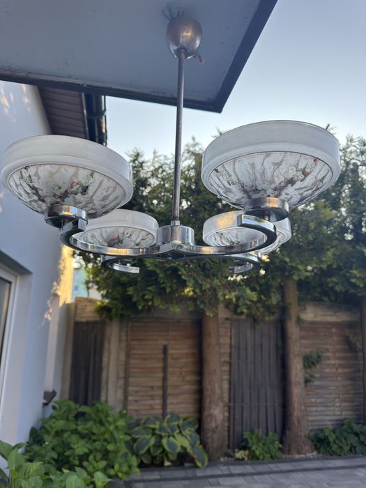 Zyrandol art deco. Czechoslowacja. Prl