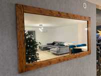 Lustro, prawdziwa rama drewniana 200x110 rustykalne loft