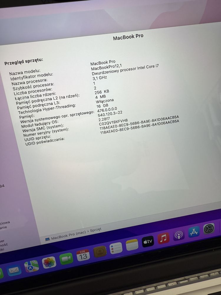 Macbook pro 15" 2014 i7 2.2ghz 16gb 256gbn