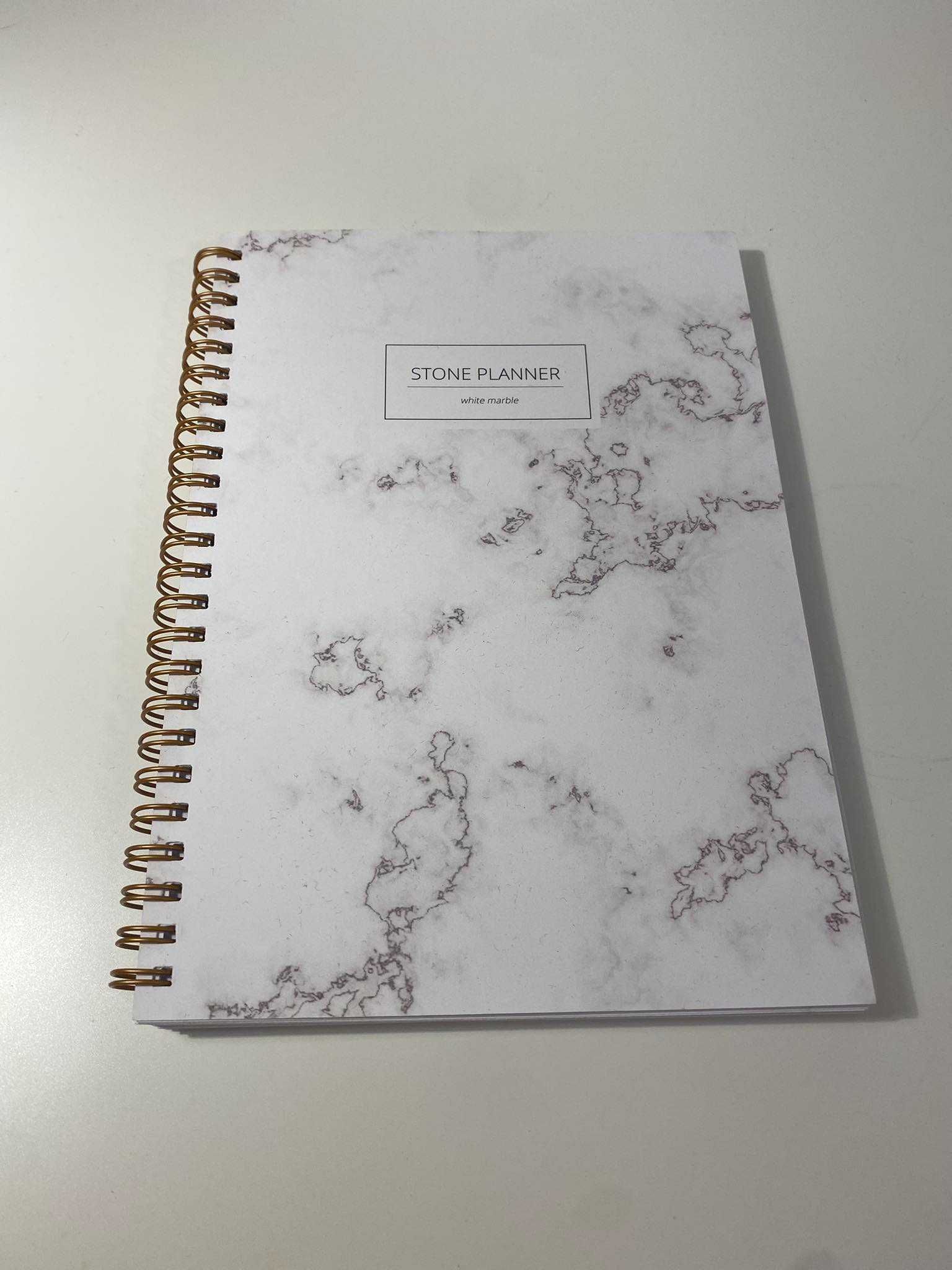 Stone Planner - White Marble [A5]