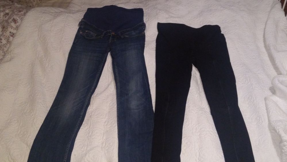 Spodnie ciążowe,h&m, r. S, jeansy, legginsy-bryczesy.