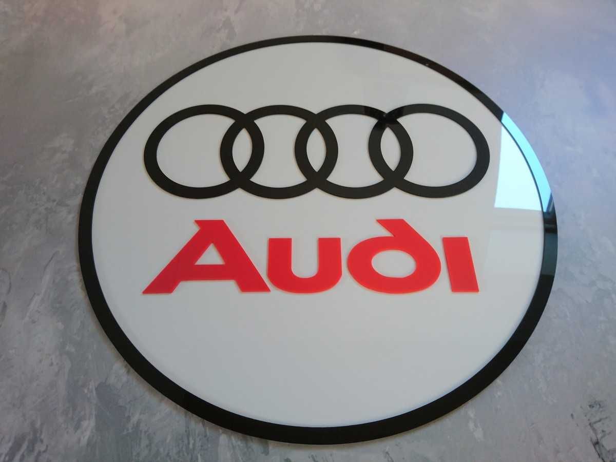 Logo Audi na ścianę prezent dla męża chłopaka do domu garażu