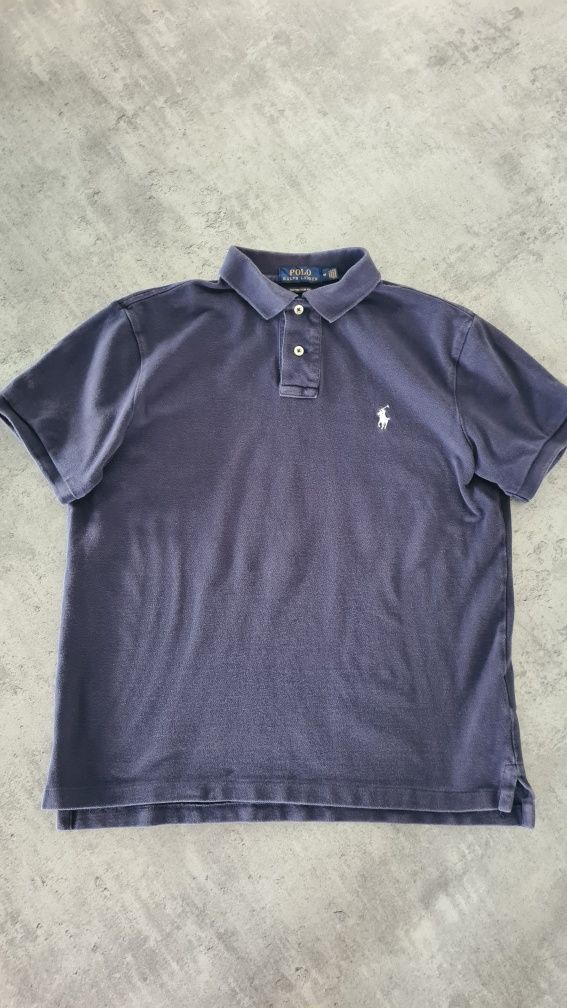 Polówka Koszulka Tee Polo Ralph Lauren. Granatowa. Rozmiar M. Old mone