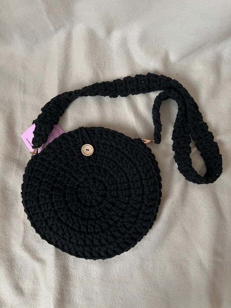 Szydełkowa torebka roundbag handmade