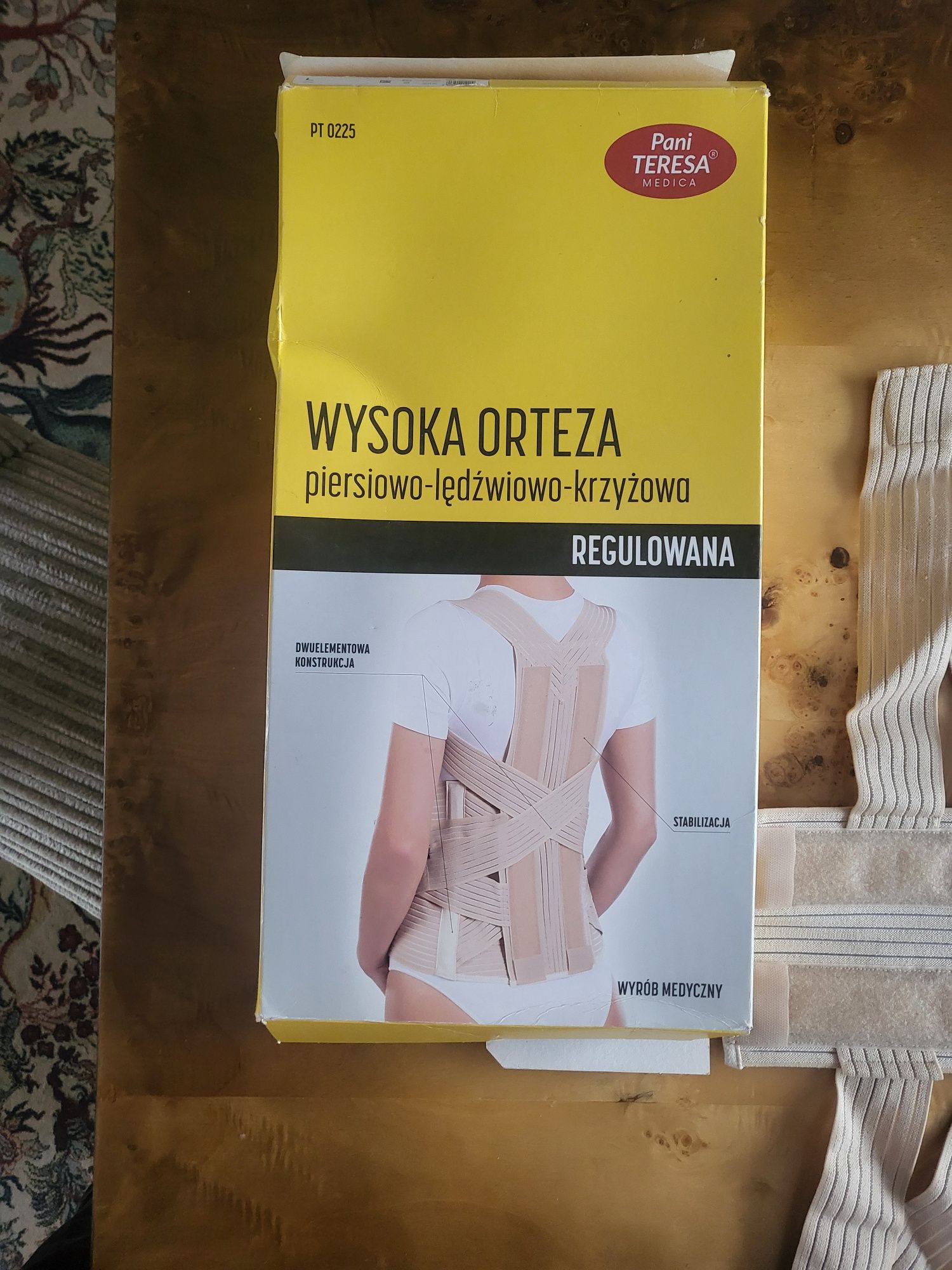 Wysoka orteza piersiowo-lędźwiowo-krzyżowa