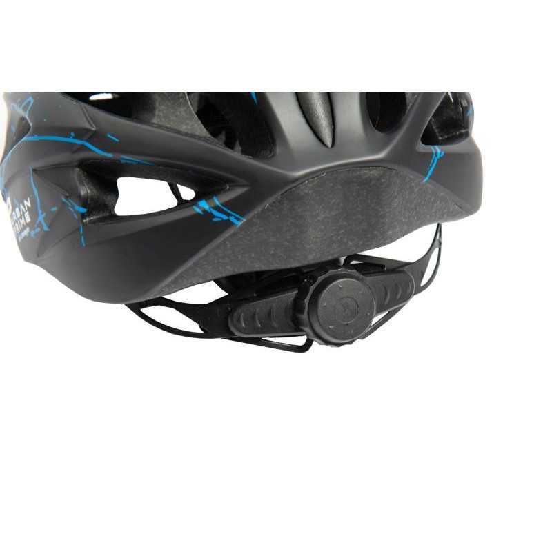 Kask Rowerowy Urban Prine Czarno Niebieski Rozm L 58-62 cm Bez Osłonki