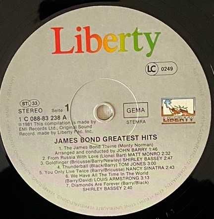 Various – James Bond Greatest Hits