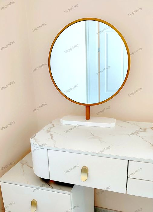 Lustro Glamour Vintage XXL kosmetyczne przenośne na toaletkę