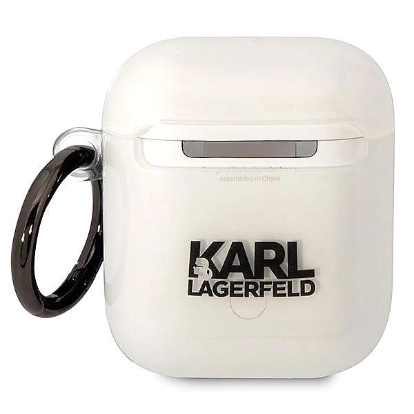 Etui Karl Lagerfeld Karl's Head na AirPods 1/2 - przezroczyste