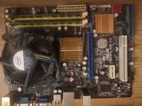 Płyta główna Asus z pamięcią RAM i procesorem Intel