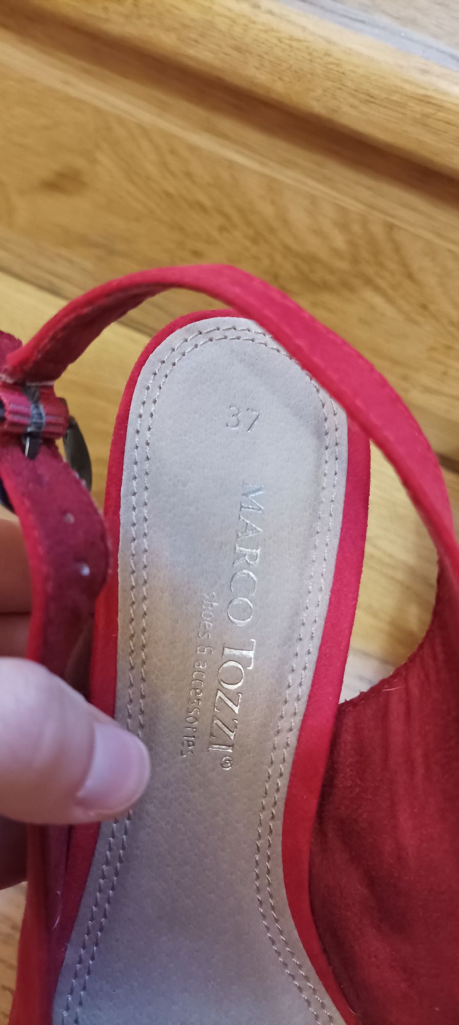 Marco Tozzi buty czółenka wizytowe eleganckie damskie galowe 37 peep
