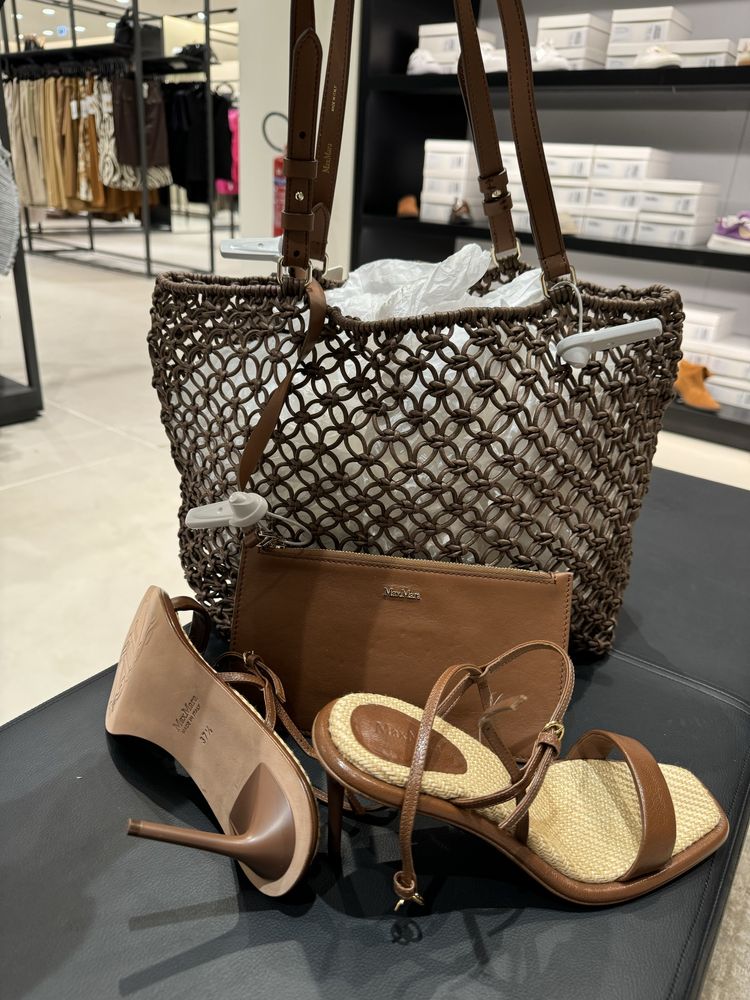 Сумка шопер MaxMara оригинал Италия в двух цветах