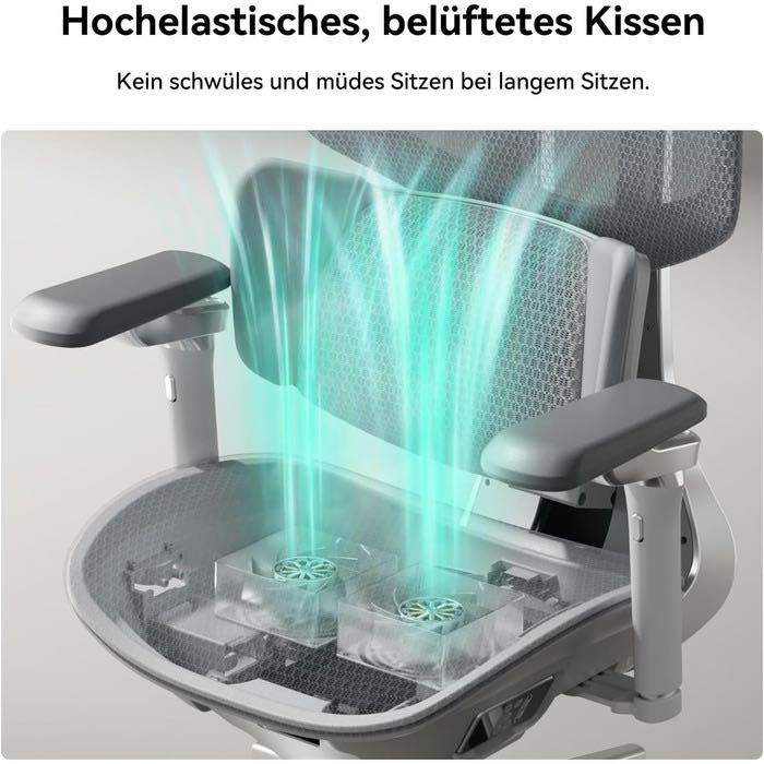 Ергономічне крісло Hbada X7 з масажем, підігрівом, вентиляцією