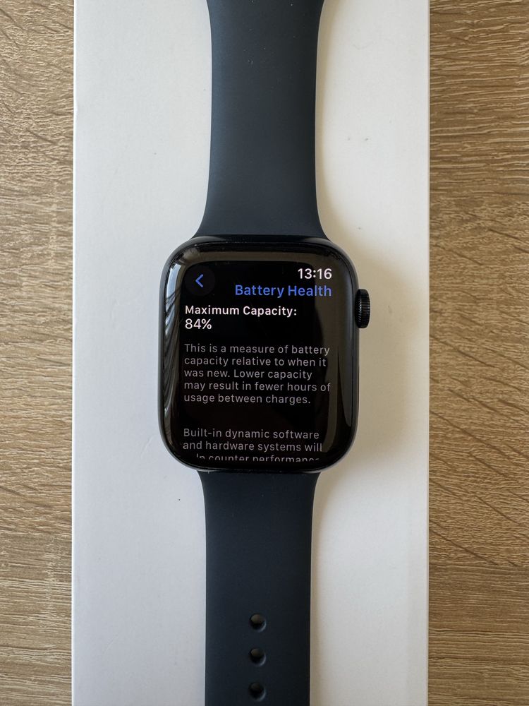 Apple Watch Series 7, 45 мм, Midnight Aluminum Case