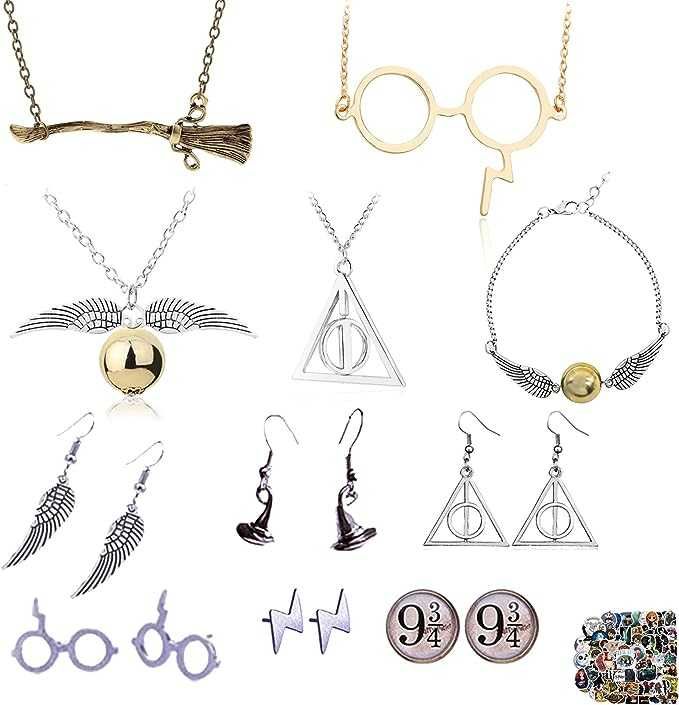 Colecção Harry Potter 37 peças- brincos colares pulseiras autocolantes