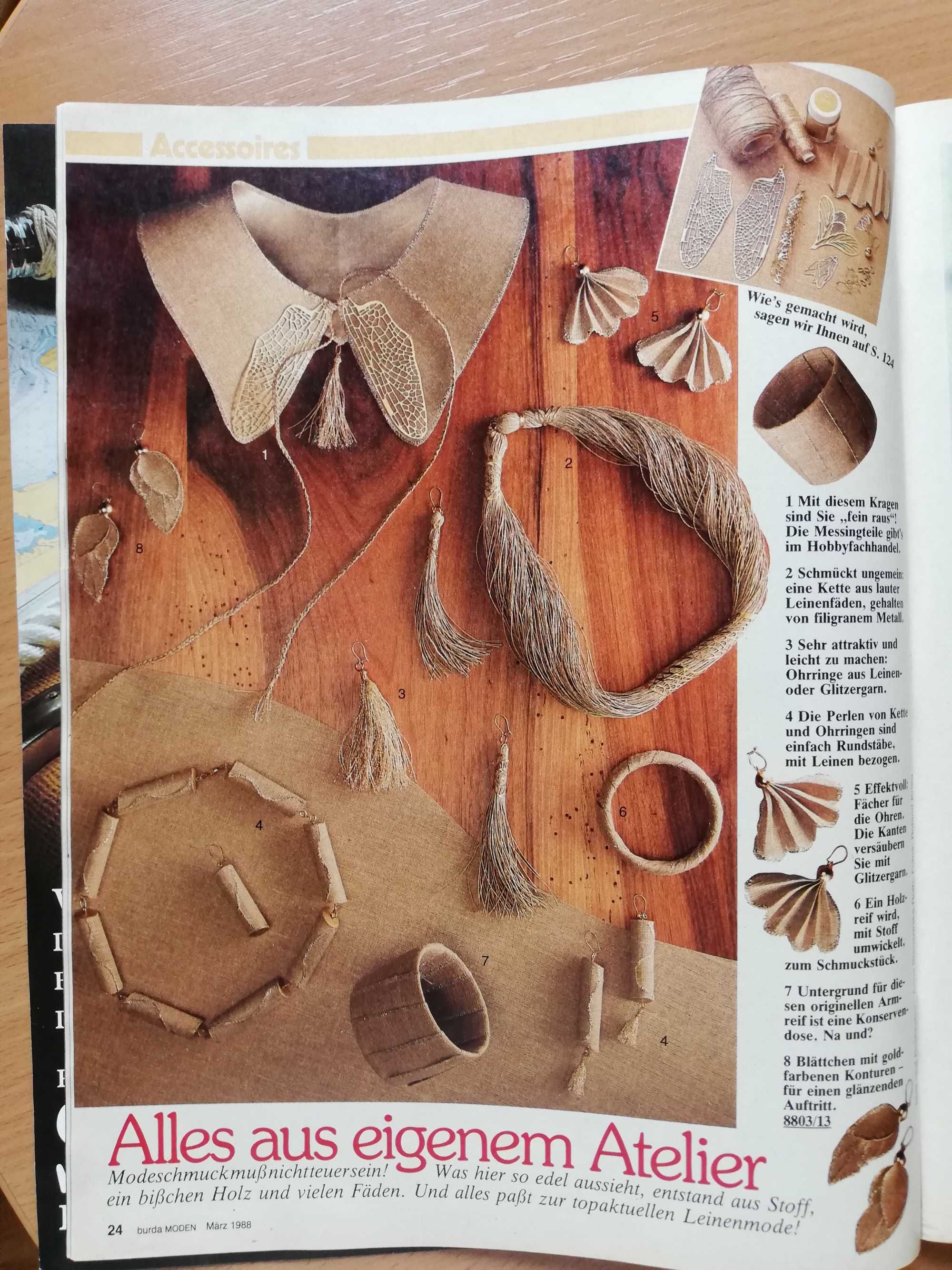 Burda vintage marzec 1988 szycie wykroje moda wiosenna ok 100 wykrojów