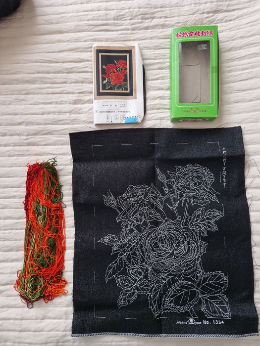 Zestaw do haftowania, haftu obraz róża