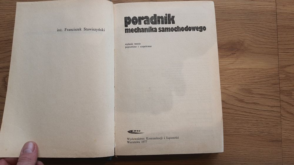 Książka poradnik mechanika samochodowego Stawiszyński