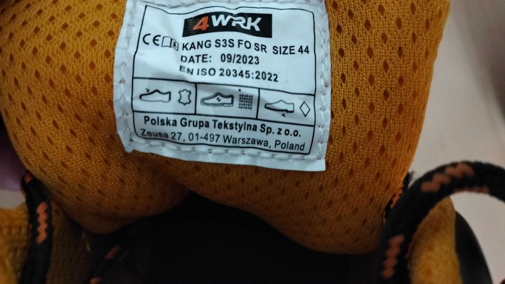Buty robocze 4WRK KANG S3S rozmiar 44