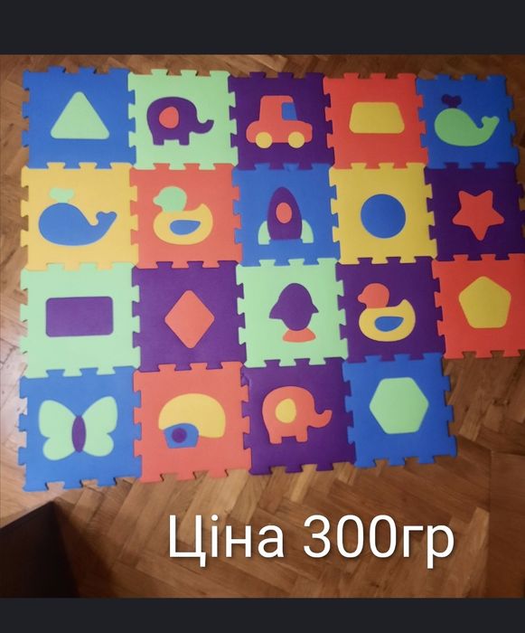 Пазли-килим, розвиваючий килим, 19шт