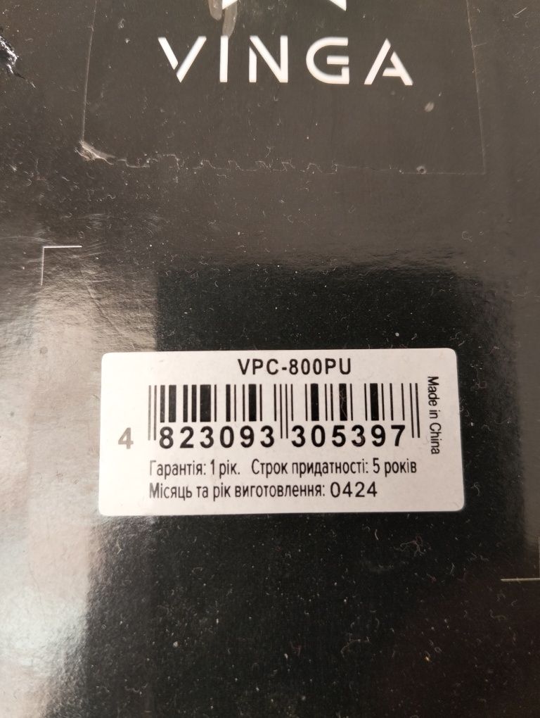 Пристрій безперебійного живлення Vinga LCD 800VA plastic case with USB
