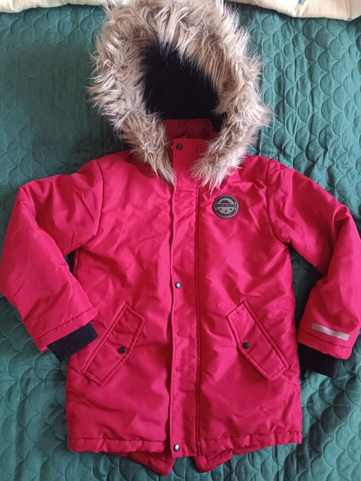 Kurtki  zimowe 128 parka chłopięca 2 szt