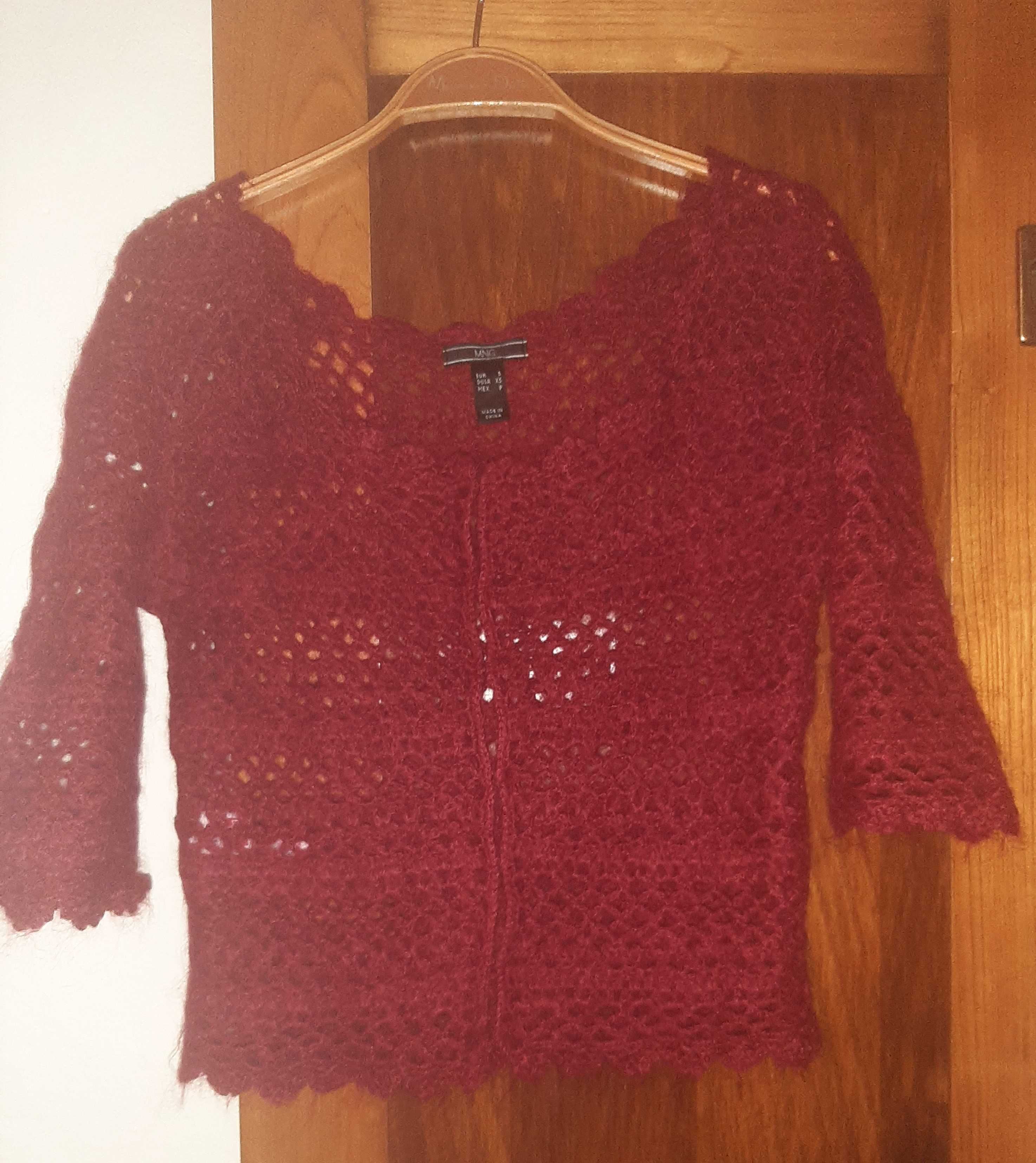 Casaco rendilhado mohair Mango