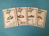 Colecção 4 Cadernos Escolares Grande Prémio F1 Formula 1 Anos 80