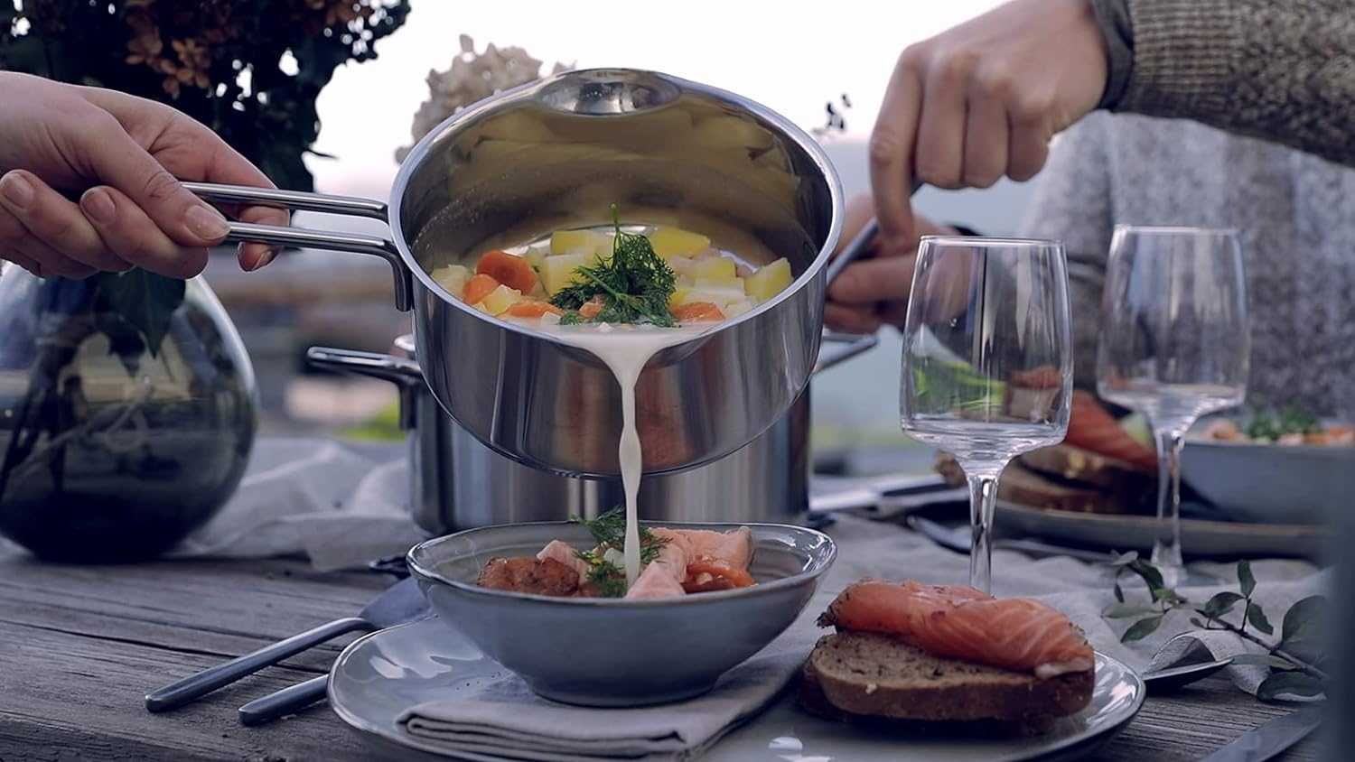 Набір посуду каструль Tefal Nordica H852S856 8 предм. Набор кастрюль