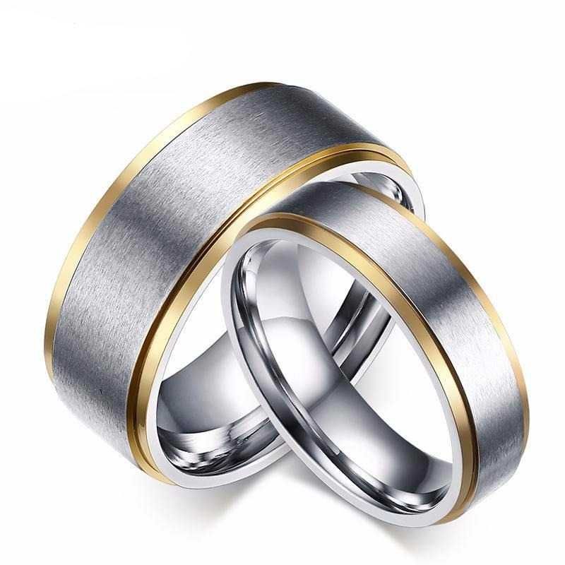 Aliança Matte 6mm e 8mm em Aço para Casamento ou Namoro  - REF00031