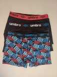 nowe bokserki czarne kolorowe kolorowe Umbro M 3 szt bawełniane