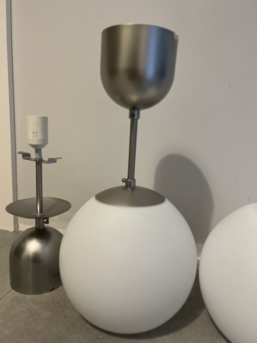 Klosz abażur Ikea Holjes kula biała