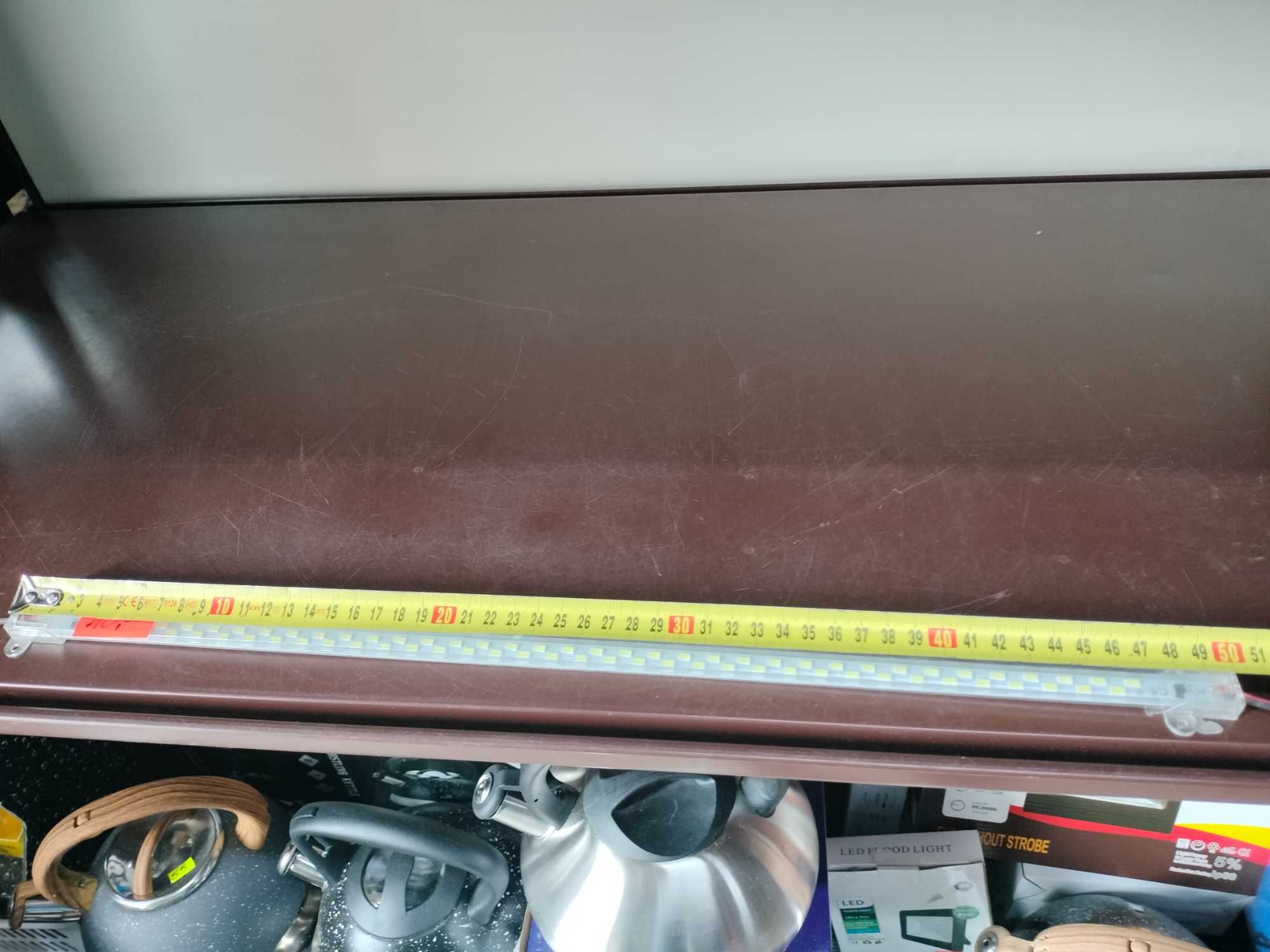 Listwa LED 50cm biała ZIMNA/NEUTRALNA zasilanie 230V bez zasilacza now