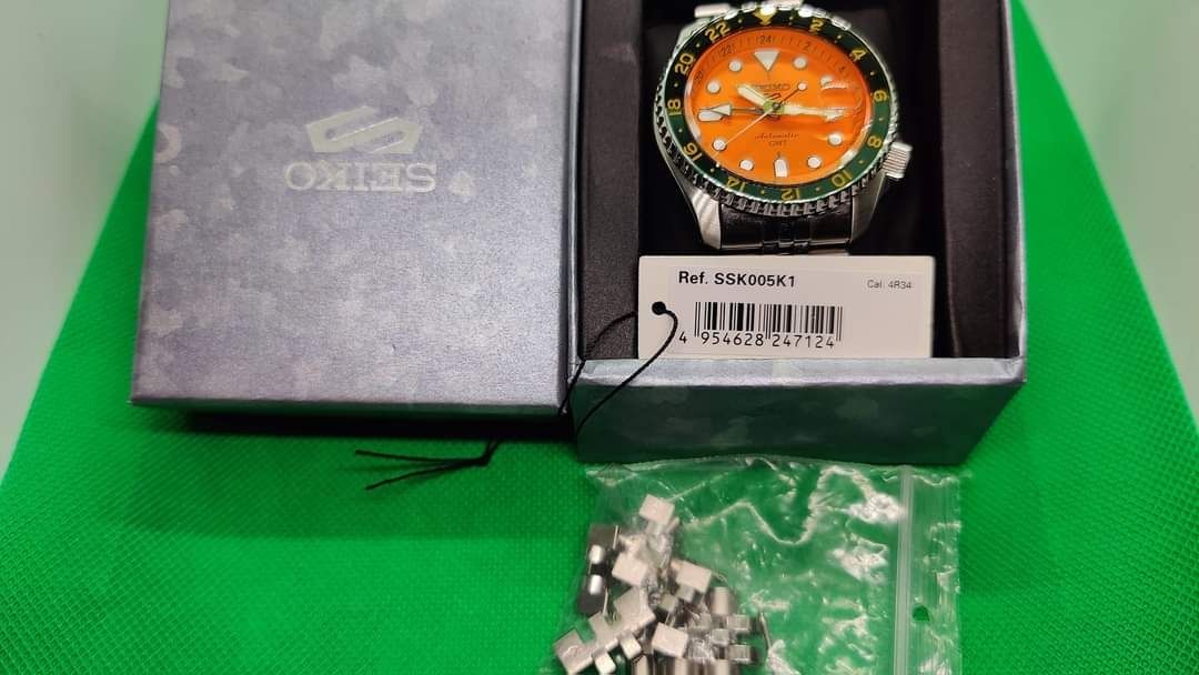 Zegarek Seiko SSK005, pomarańczowy GMT.
