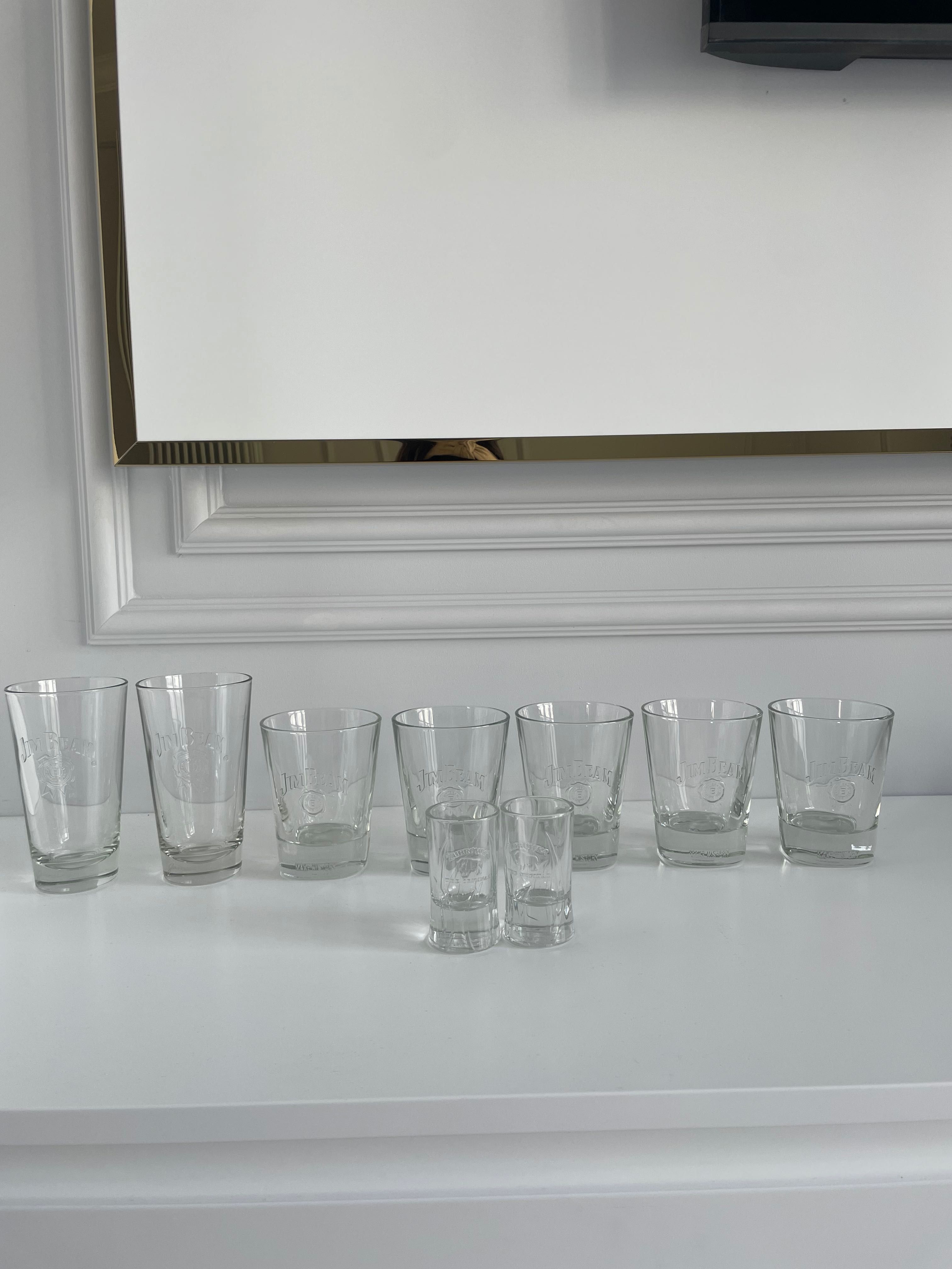 7 szklanek Jim Beam i 14 kieliszków na wódkę Żubrówka