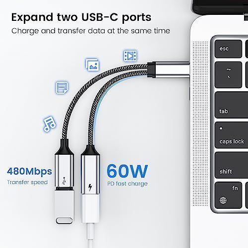 Rozgałęźnik MOGOOD USB C kabel rozgałęźny adaptera