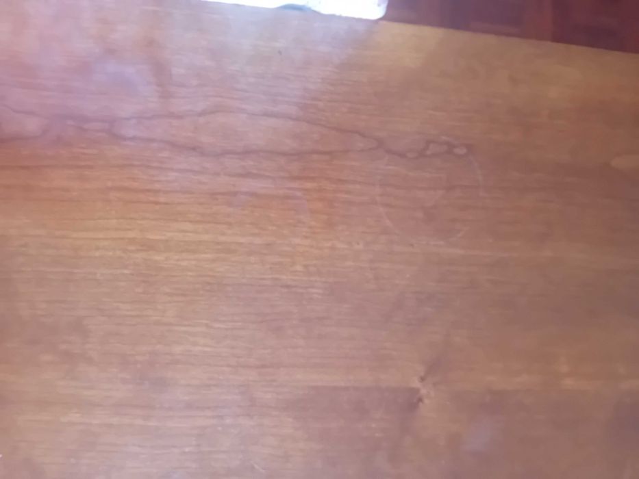 Mesa jantar cerejeira maciça com seis cadeiras 1,40/1,90x0,90