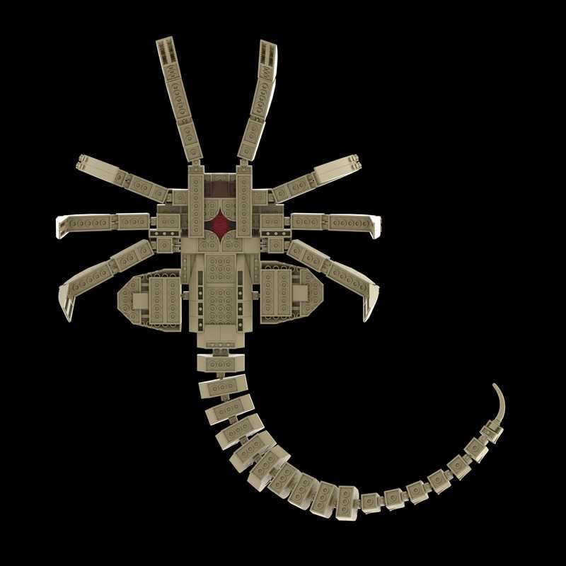 Klocki Konstrukcyjne Alien Twarzołap - Facehugger Alien vs Predator