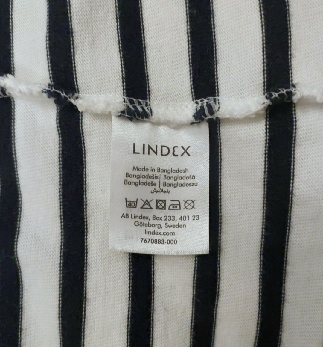 Sukienka Lindex M/L biała w czarne paski