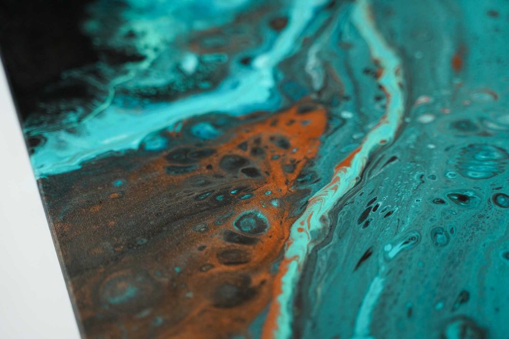 Duży abstrakcyjny obraz "Mgławica nieskończoności" 70x100 cm