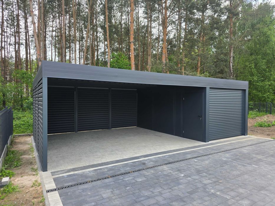 Wiata garażowa 6x6 - carport dwustanowiskowy na wymiar