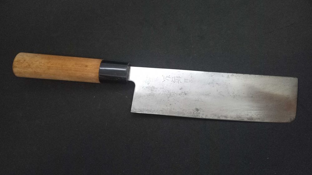 Nóż japoński 哲弘 Tetsuhiro nakiri stal węglowa