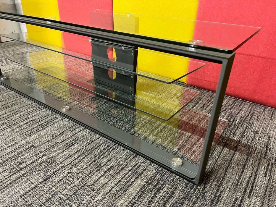 Stolik audio, RTV szklany pod tv, sprzęt audio piękny 42x130x40 zobacz