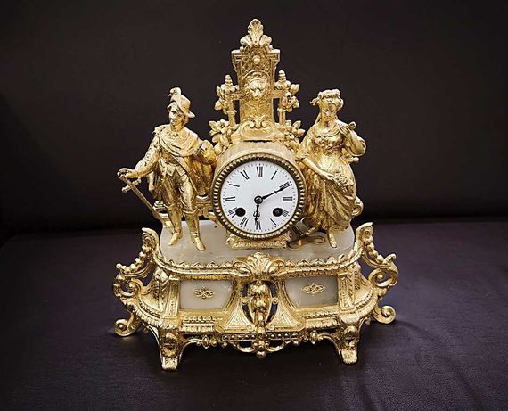 Zegar kominkowy Japy Freres ponad 100 lat Francja
