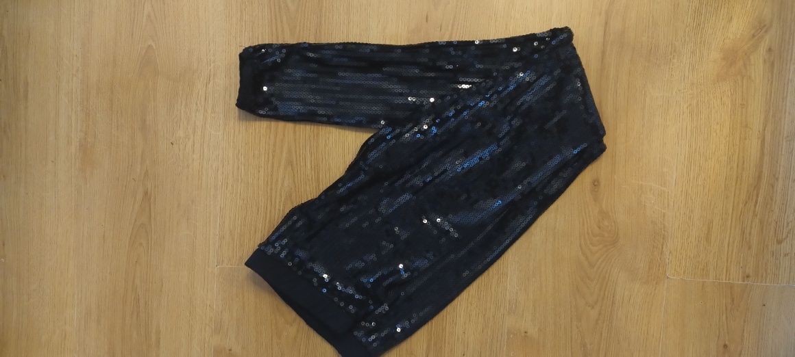 Legginsy czarne z cekinami błyszczące Atmosphere 40