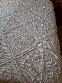Colcha Casal Crochet Branco