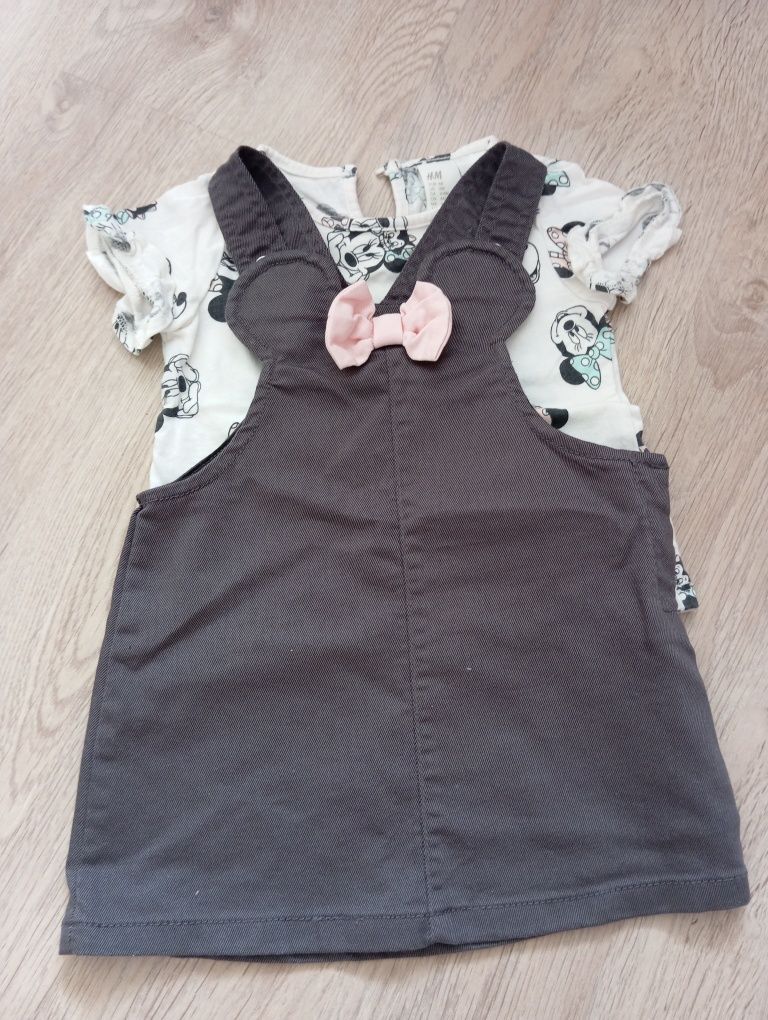 Komplet dla niemowląt r.68 H&M sukienka i bluzka