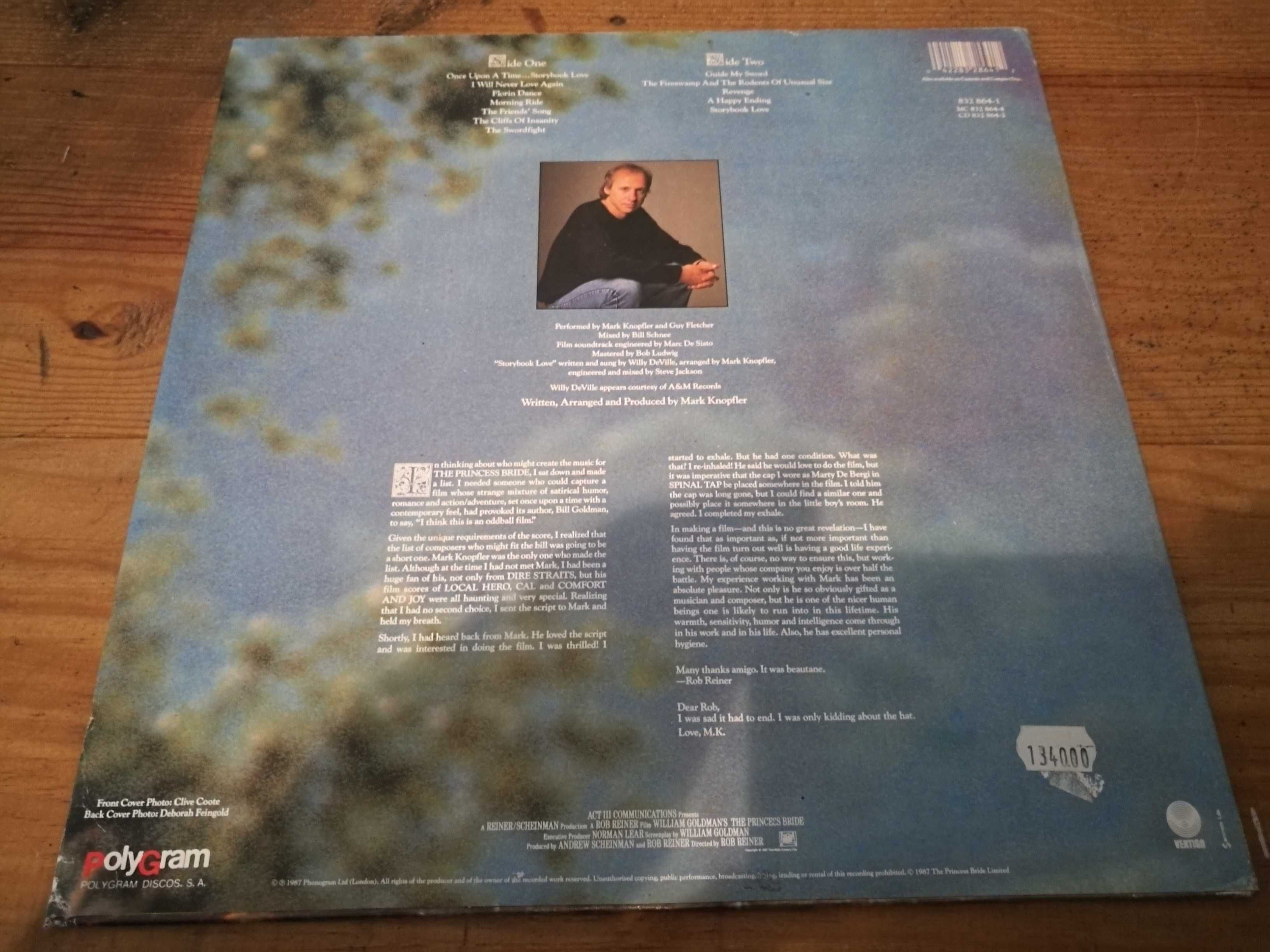 MARK KNOFLER  - The princess Pride - Music By Mark Knofler LP