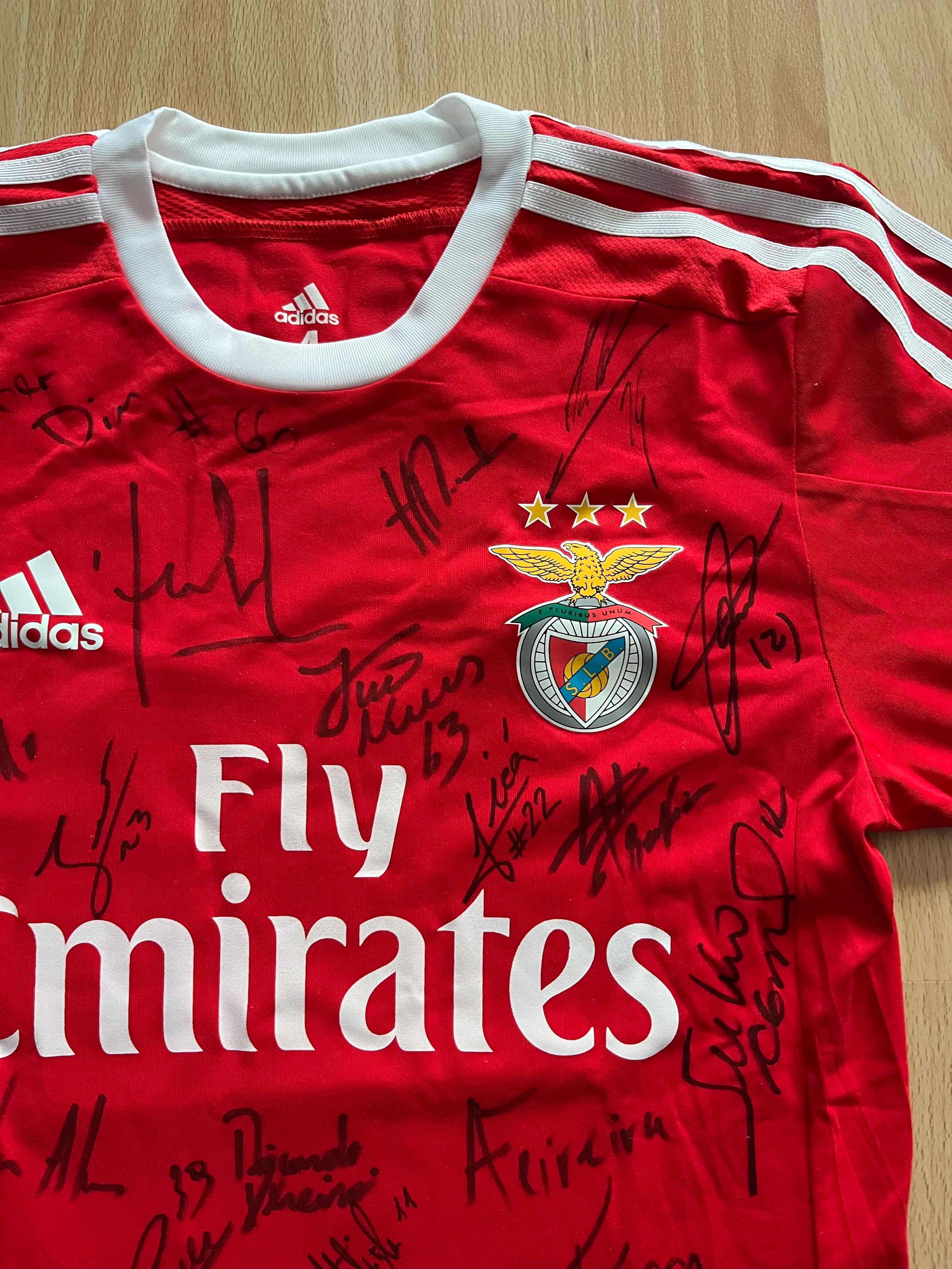 T-shirt oficial do Benfica assinada por todo o plantel (coleção)